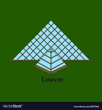 Louvre in paris icon vector image