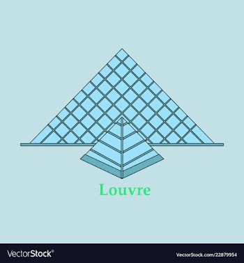 Louvre in paris icon vector image