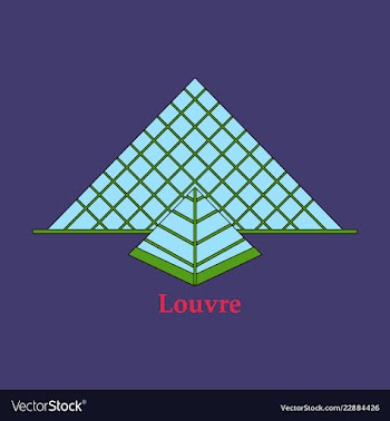 Louvre in paris icon vector image