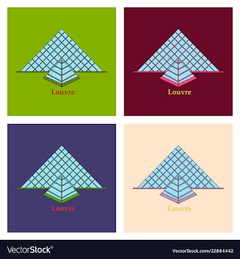 Louvre in paris icon vector image