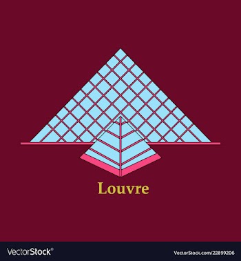 Louvre in paris icon vector image