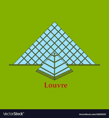 Louvre in paris icon vector image