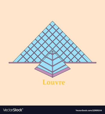Louvre in paris icon vector image
