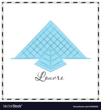 Louvre in paris icon vector image