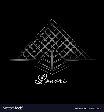Louvre in paris icon vector image