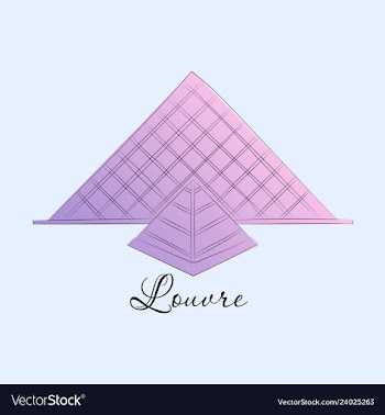 Louvre in paris icon vector image