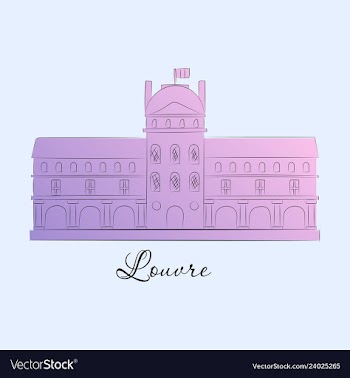 Louvre in paris icon vector image