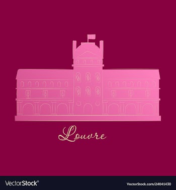 Louvre in paris icon vector image
