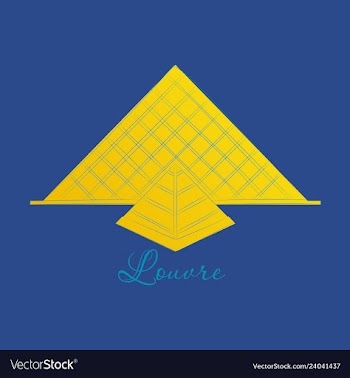 Louvre in paris icon vector image