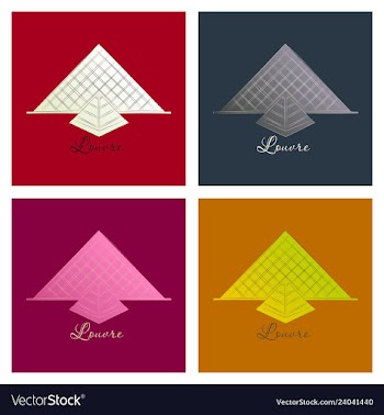 Louvre in paris icon vector image