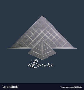 Louvre in paris icon vector image