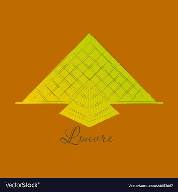 Louvre in paris icon vector image