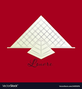 Louvre in paris icon vector image
