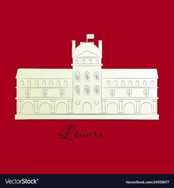 Louvre in paris icon vector image