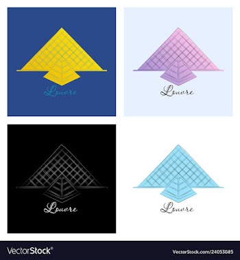 Louvre in paris icon vector image