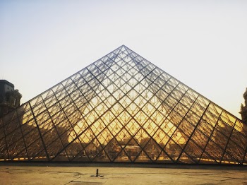 Louvre Museum During Golden Hour