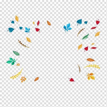Love Adobe Illustrator, Autumn leaves watercolor transparent background PNG clipart