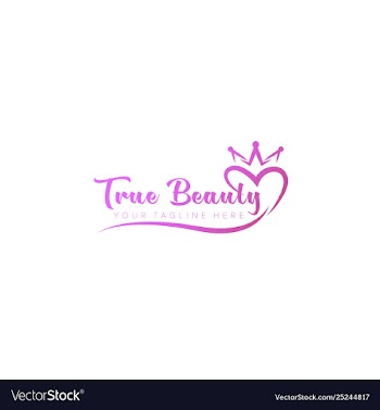Love and beauty logo design typography vector image