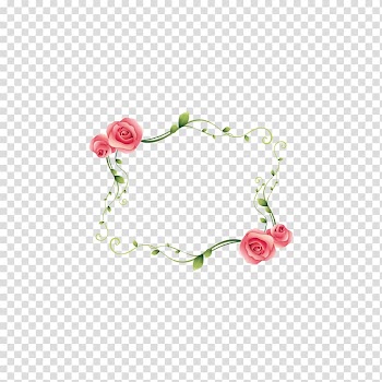 Love Animation, Floral border transparent background PNG clipart