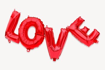 Love balloon word, romantic red | Free Photo - rawpixel