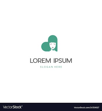 Love beauty care creative design logo vector image