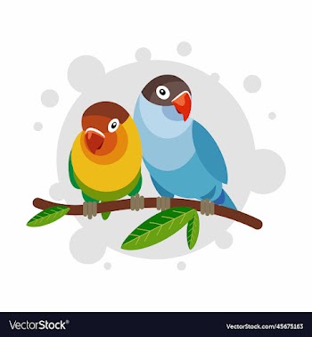love bird cartoon character