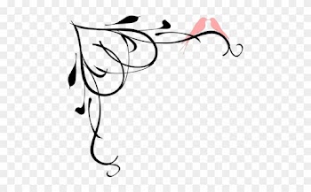 Love Bird Silhouette Clip Art Love Bird Silhouette - Fancy Border Clip Art