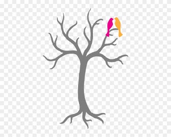 Love Birds Clip Art - Bare Tree Clip Art