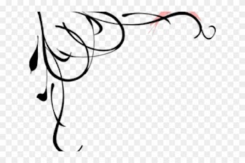 Love Birds Clipart Black And White - Clip Art Border Scroll