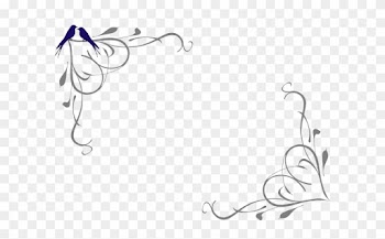 Love Birds Corner Frame Clip Art - Corner Frame Vector Png