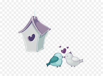 Love birds hand-painted 