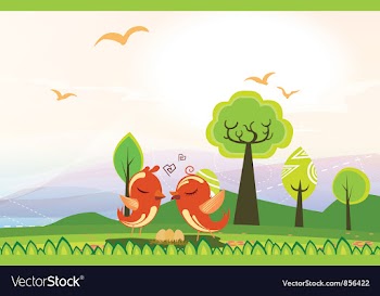Love birds vector image