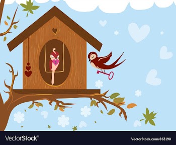 Love birds vector image