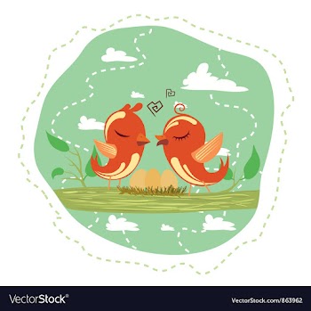 Love birds vector image