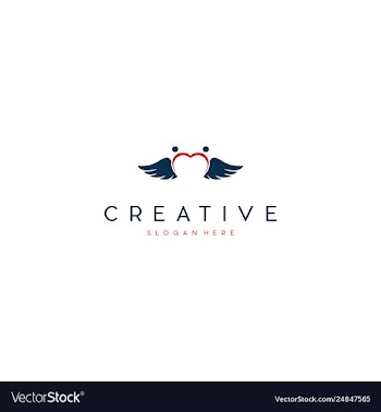 Love care freedom creative business logo design vector image