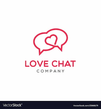 Love chat logo design vector image