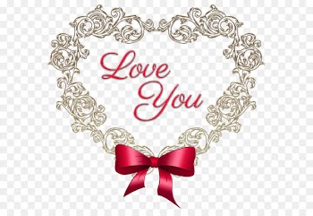 Love Clip art - Heart with Red Bow Love You PNG Clipart Picture 
