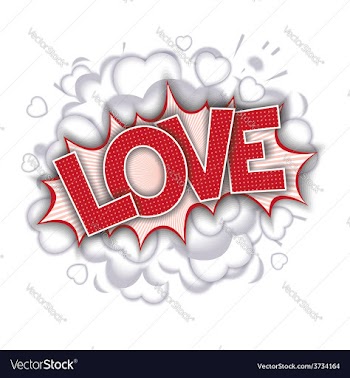 Love - comic speech bubble vector image