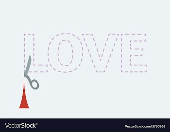 Love cutout vector image