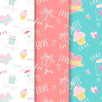 Love expressions seamless background vector s.. | Free stock vector - 519735