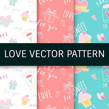 Love expressions seamless background vector s.. | Free stock vector - 519746