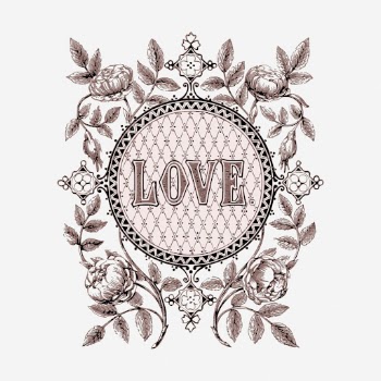 Love floral ornament illustration. Free | Free Photo - rawpixel