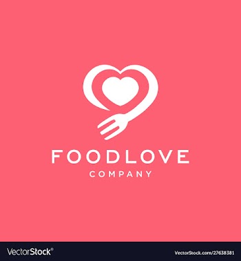 Love food restaurant logo design vector image