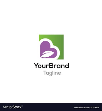 Love healthy logo template vector image