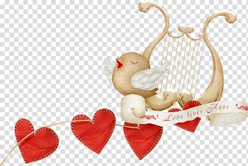 Love Heart , birds-wedding transparent background PNG clipart