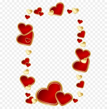 Love Heart Clip art - Gold and Red Hearts Decoration PNG Clipart Picture 