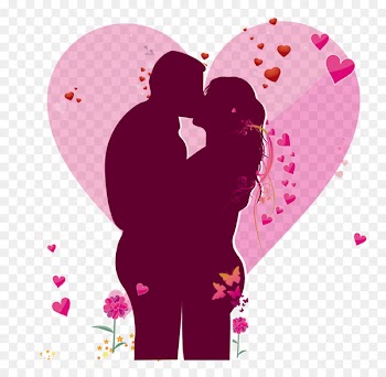 Love Heart Kiss Clip art - Vector material Kissing love flowers 