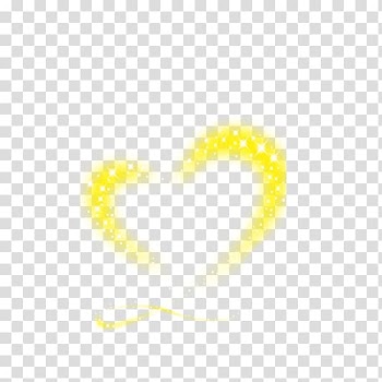 Love Heart Painting Desktop Yellow, Heart-shaped transparent background PNG clipart