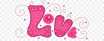 Love Heart Pattern - Pink Love PNG Clipart 