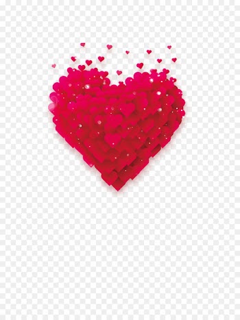 Love Heart Romance Illustration - Stacked Heart 
